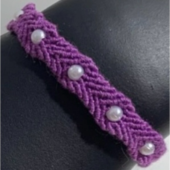 Other - Hand crafted beaded macrame bracelet for little girl